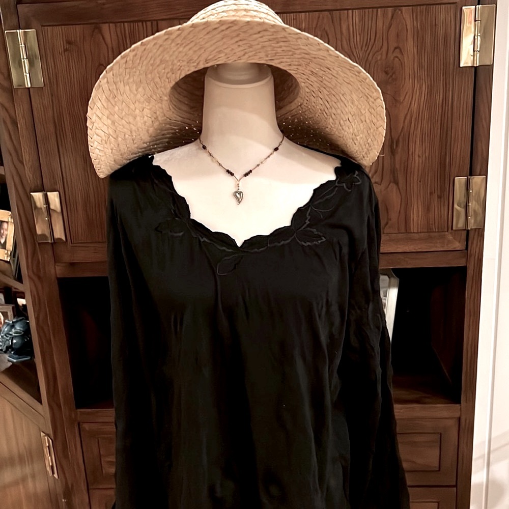 J.Jill Textured Long Sleeve Blouse